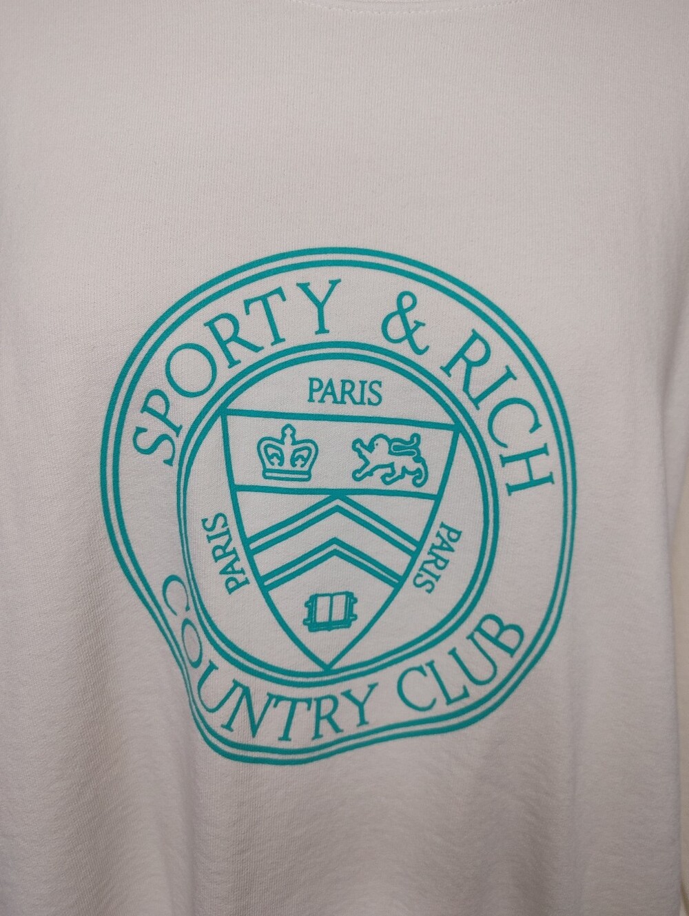 Sporty & Rich Paris Country Club Crew Neck Sweatshirt Size XL - Picture 3 of 10